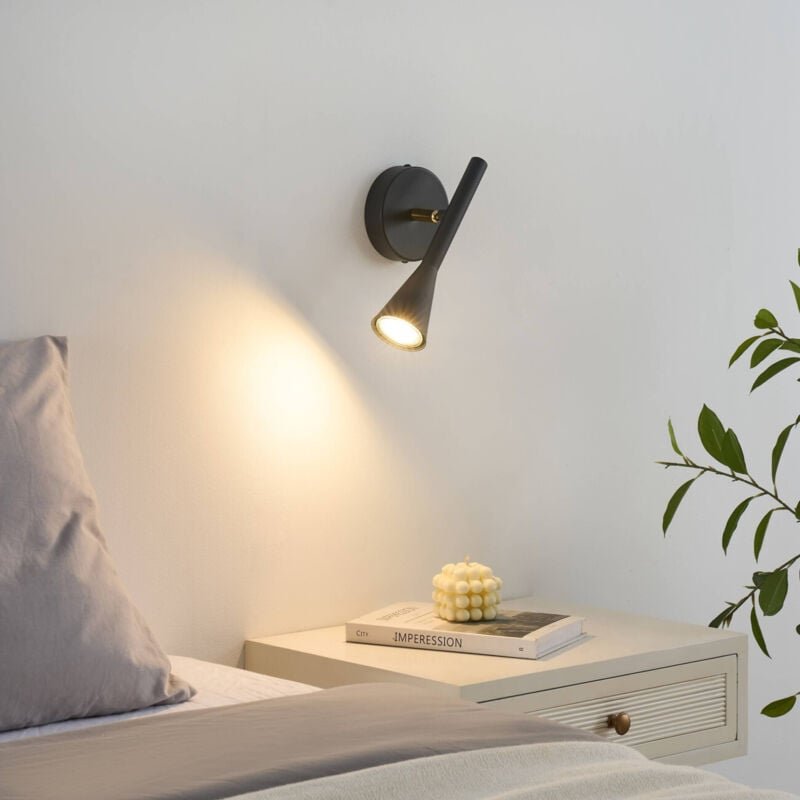 Schwarze Leseleuchte mit modernem Design und verstellbarem Kopf - Holen