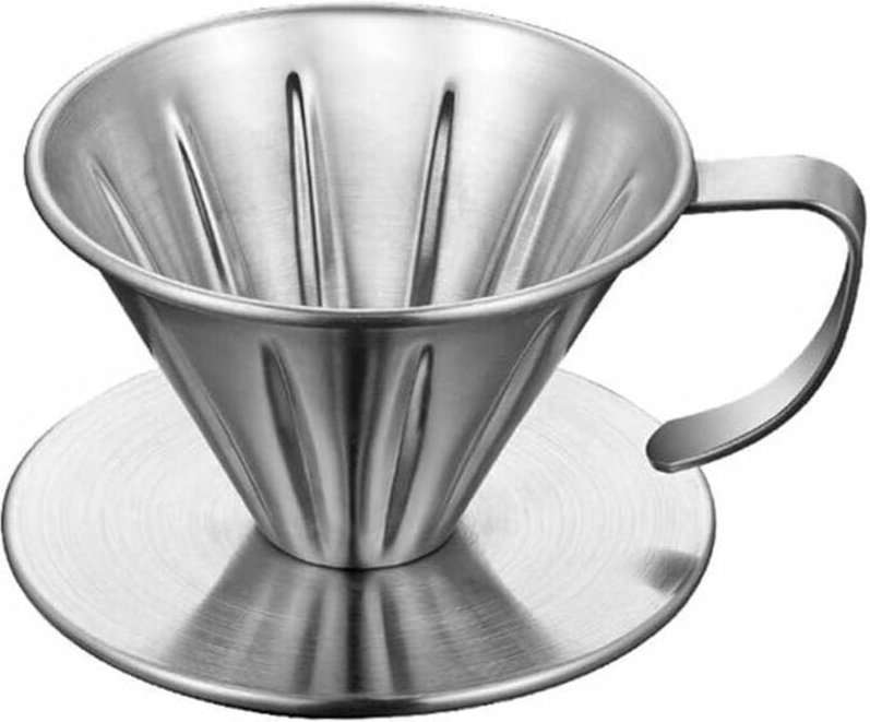 Kaffeefilterhalter aus Edelstahl, wiederverwendbarer Kaffeefilter-Tropfer, wiederverwendbarer Kaffeefilter, V60-Tropfkaf...