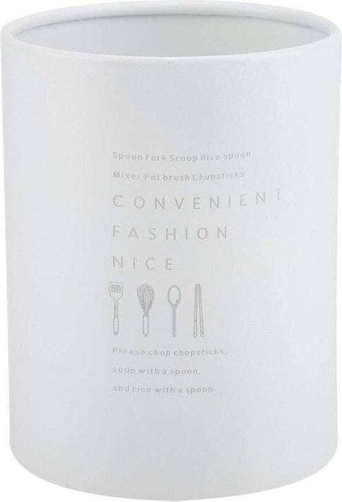 Boîte de rangement pot à couverts cuillère fourchette rangement baguettes inox blanc