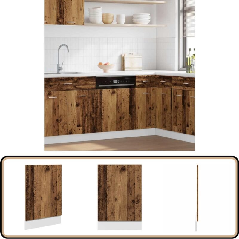 Geschirrspülerblende Altholz-Optik 45x3x67 cm Holzwerkstoff - Vidaxl