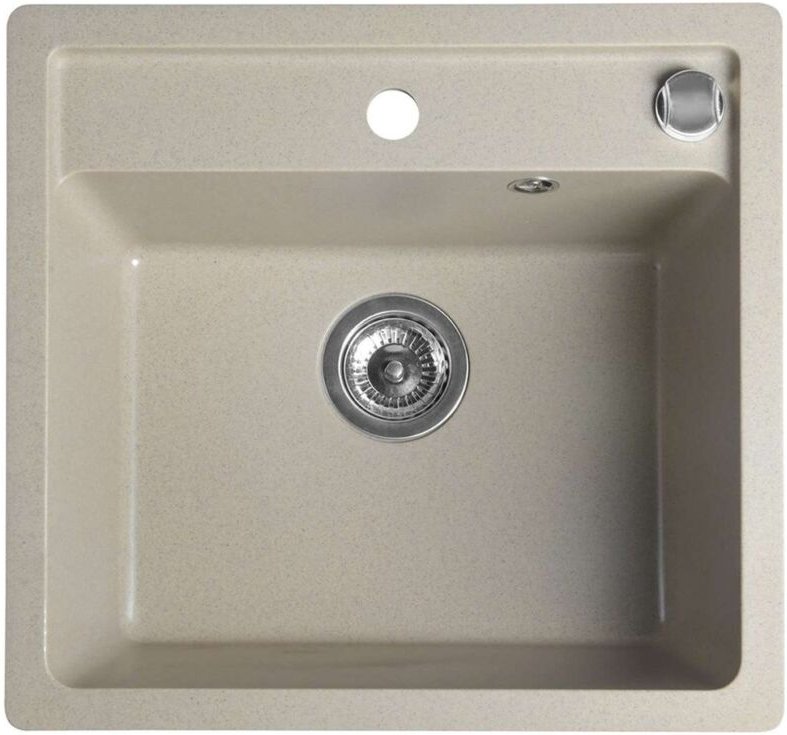 Sapho - Abwäschen - Granit-Spülbecken, 53x50 cm, beige GR1032