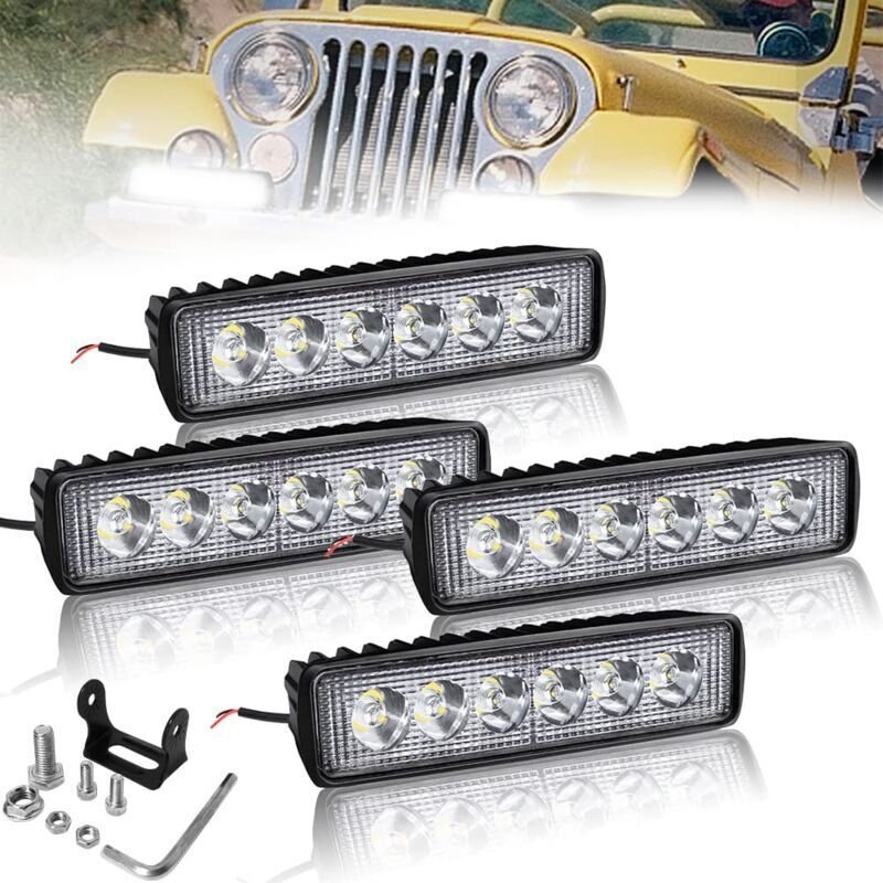 LED Arbeitsscheinwerfer 418W Quadrat Offroad Flutlicht Arbeitslicht 12V/24V Zusatzscheinwerfer 1600LM Scheinwerfer IP67,...