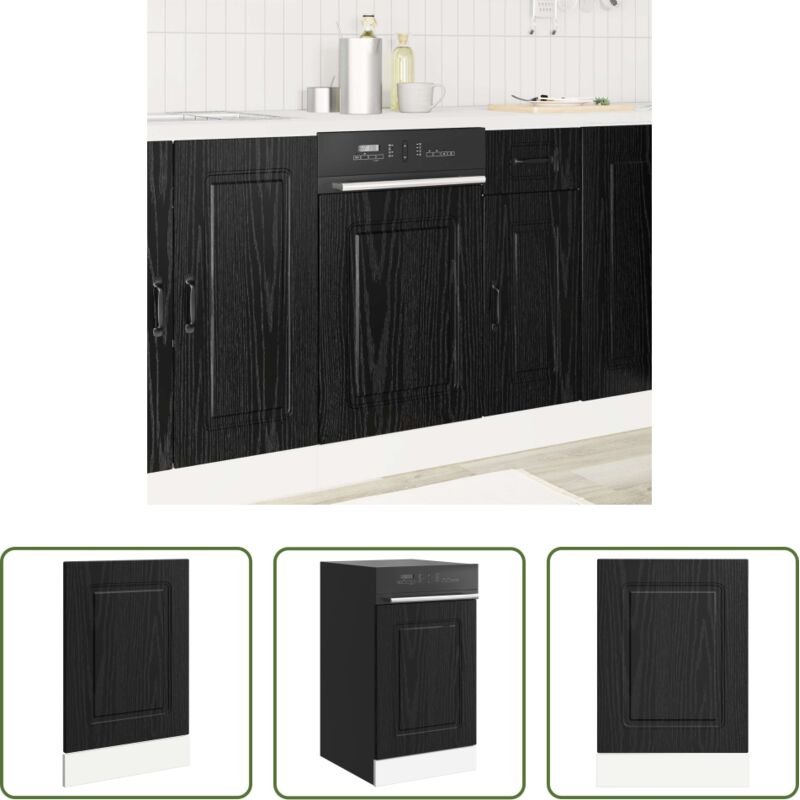 vidaXL Küchenregal - Küchenschrank Kalmar Schwarz Eichen-Optik 45 x 1,5 x 67 cm
