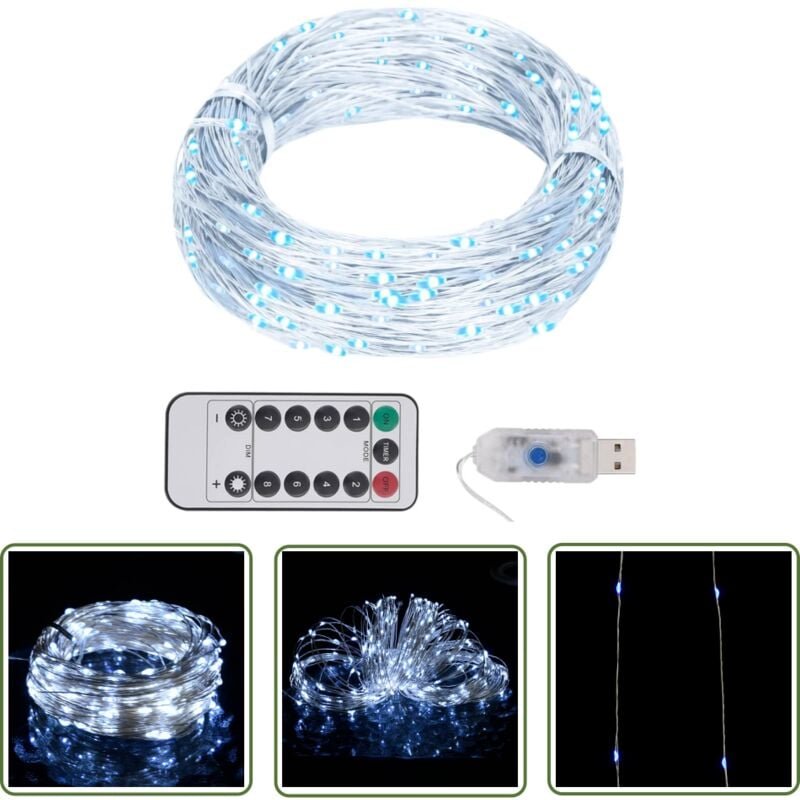 LED-Lichterkette mit 300 LEDs Kaltweiß 30 m - LED-Lichterkette - Lichterkette - Weihnachtsdeko - Outdoor-Beleuchtung - I...