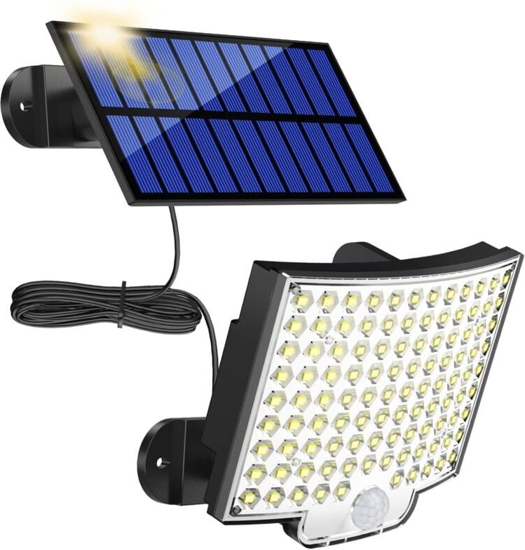 Thumbnail - Solarleuchten für den Außenbereich, 106 LEDs, Außen-Solarleuchte mit Bewegungsmelder, wasserdicht IP65, 120° Beleuchtung...