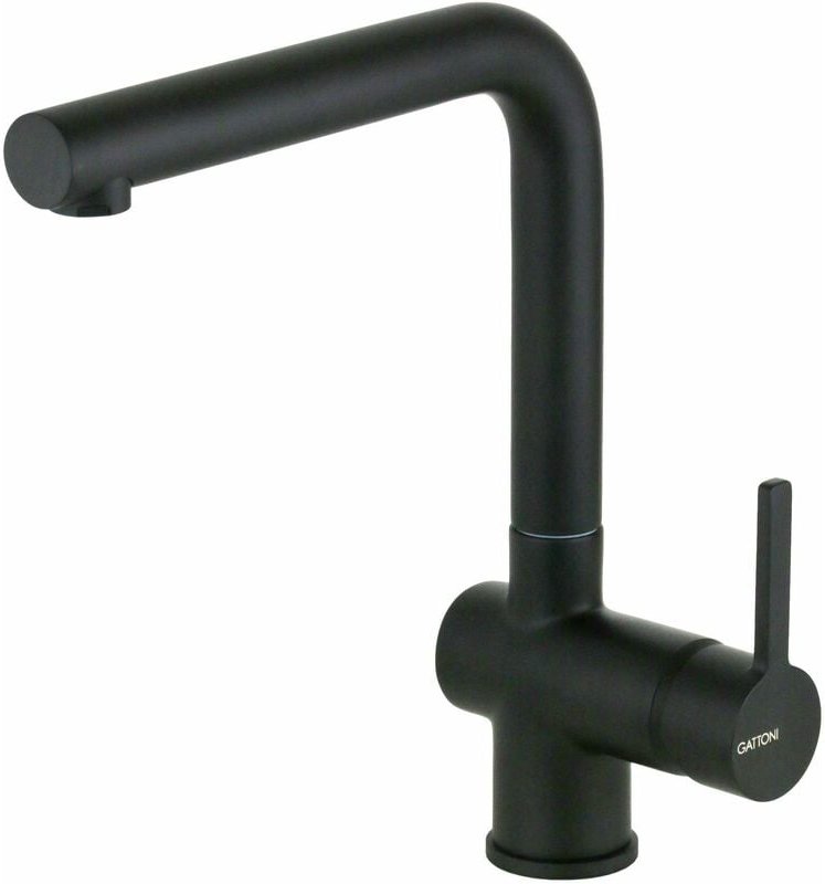 Gattoni Rubinetteria - Spültischmischer mit schwenkbarem Auslauf aus mattschwarzem Messing Gattoni PC0420.NO matt-schwar...