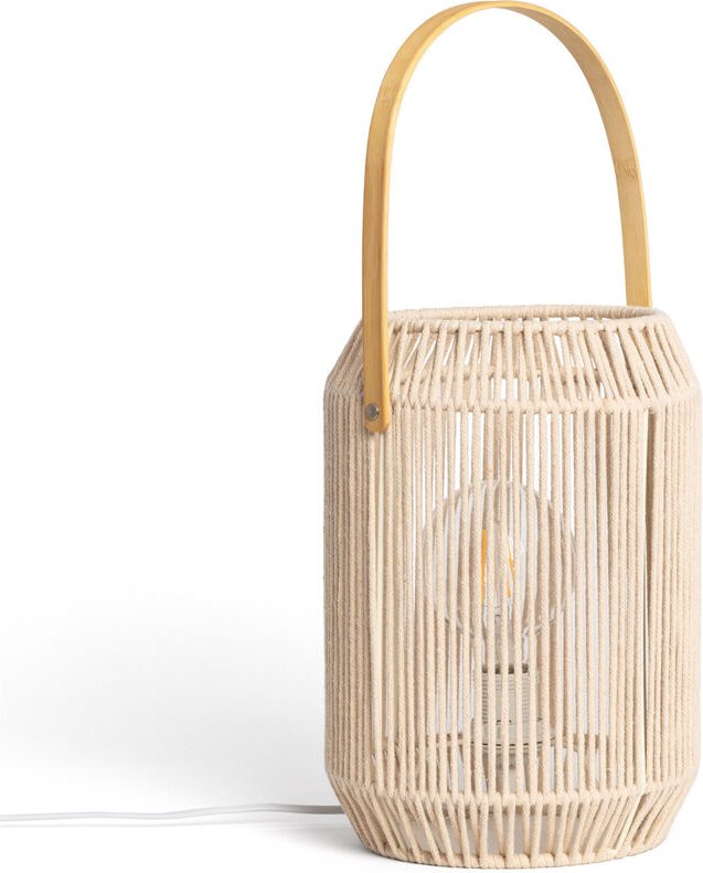 Efectoled - Tischlampe Seil Nolana Beige