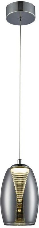 Lampe Metropolis led Pendelleuchte 1flg chrom/rauchglas 1x 5W led integriert cob, 500lm, 3000K In der Höhe einstellbar /...