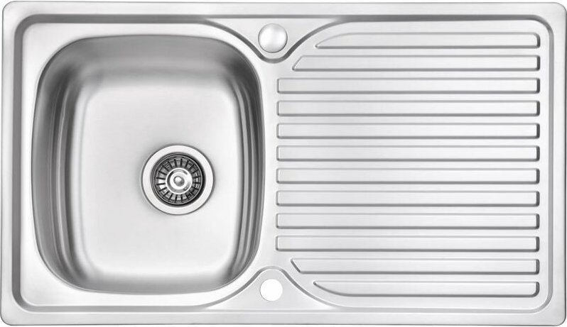 JASSFERRY Küchenspüle 1 Becken Einsatz, 860 x 500 mm Umkehrbarem Abtropffläche Waschbecken aus Edelstahl Einbau mit Abfa...