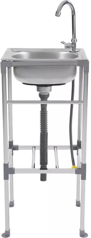 Freistehende Küchenspüle,Einbauspüle Edelstahl 201 Gefertigt Spülbecken Abnehmbarer Filterbildschirm Drainagerohr mit 18...