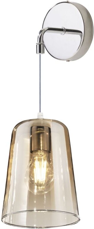 Schirmwandleuchte E27 Fassung max 60W Wandlampe minimalistisches Design verstellbare Höhe max 250cm bernstein