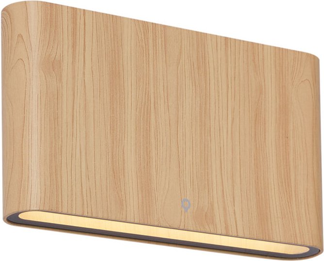 Skandinavische Außenwandleuchte Holzoptik 17,5 cm inkl. led IP65 - Batt