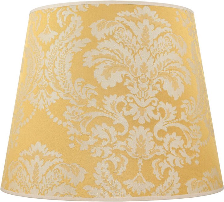 Lampenschirm Gold Stoff Muster für E27 Stehleuchte