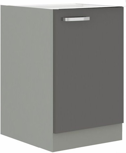 Küchen Preisbombe - Küchen Unterschrank 40 Hochglanz Grau Küchenzeile Küchenblock Küche Grey Bianca