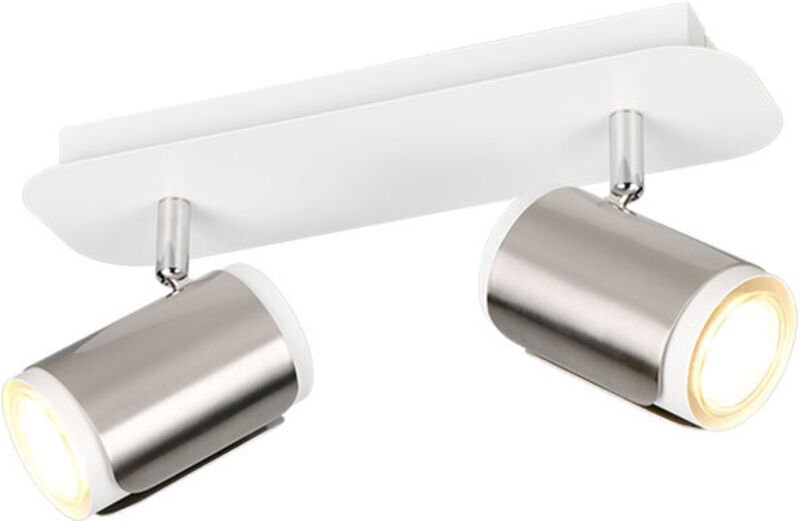 Deckenlampe Deckenleuchte Wohnzimmerlampe Metall Nickel matt verstellbar H 16 cm