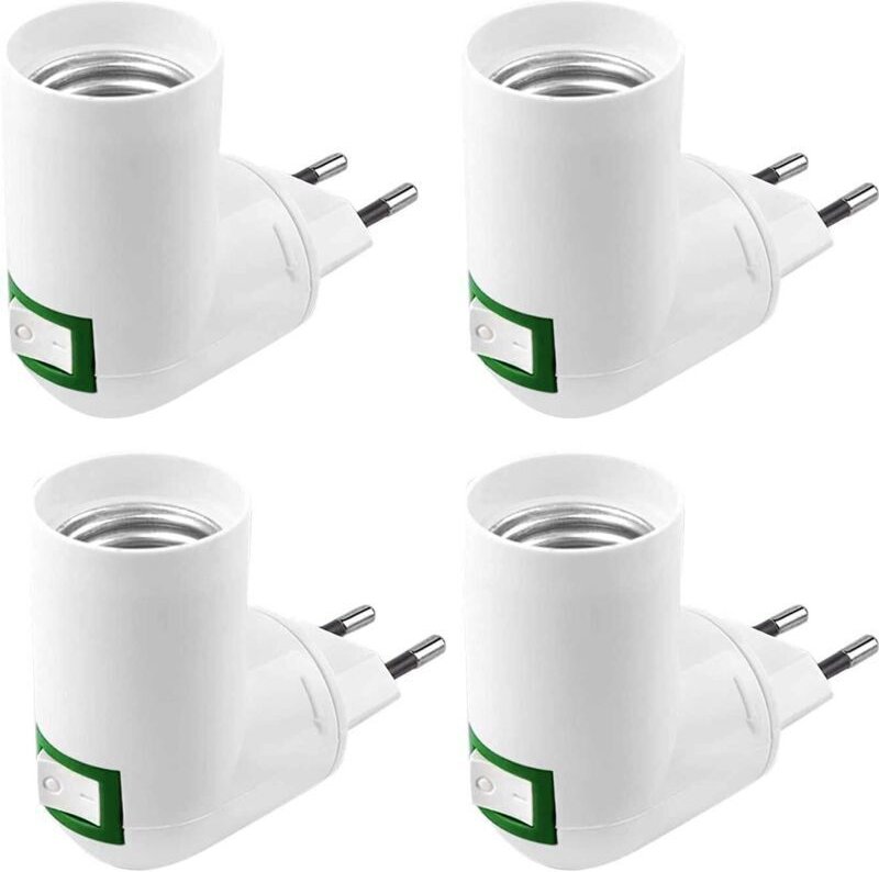 Stück E27-Fassung mit Schalter, 220 V Wechselstrom, Bau- und Steckdose für E27-Adapter, Wand- und Küchenlampen, LED-Lamp...