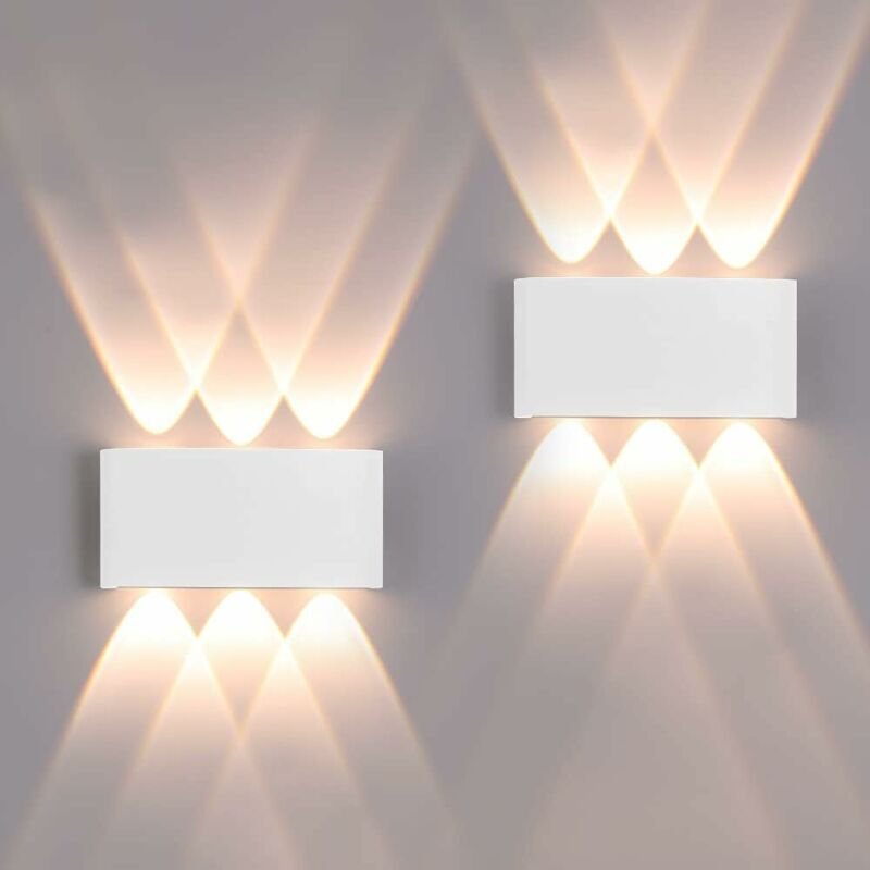 Thumbnail - Stücke 12W 1200LM Außen-/Innen-LED-Wandleuchte IP65 wasserdicht nach oben und unten Moderne Aluminium-Wandlampen mit nac...