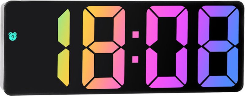 Digitaler Morgenwecker mit Schlummerfunktion, mit LED-Bildschirm zeigt Temperatur und Datum an, USB-/Batteriebetrieb, we...