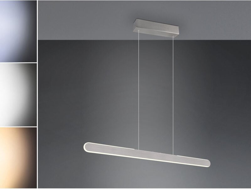 Led Pendelleuchte helios Silber dimmbar & höhenverstellbar bis 150cm, b: 100cm