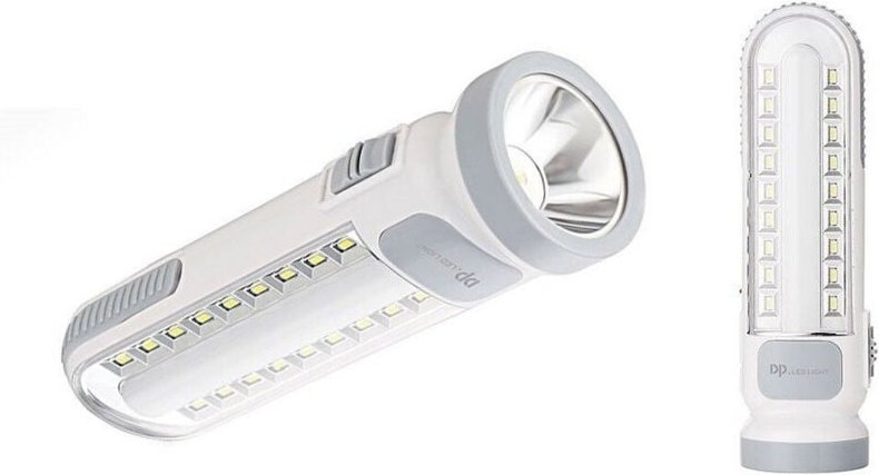 Trade Shop Traesio - Trade Shop - Tragbare wiederaufladbare LED-Taschenlampe für Notfälle, für die Garage, DP-7102 -