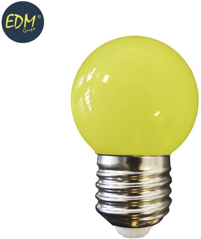 EDM - E27 LED-Kugellampe 1 w 80 lm gelbes Licht ø45 x 69 mm