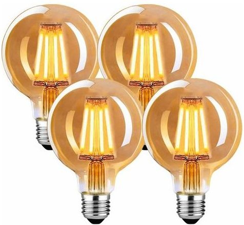 Mumu - E27 Vintage led Glühbirne, E27 Vintage Glühbirne 4W G80, E27 Vintage Glühbirne 2700K Warmweiß, Vintage led Glühbi...