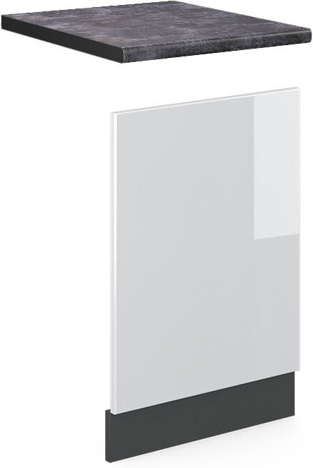 Vicco - Frontblende R-Line, Weiß Hochglanz, 45 cm , ap Anthrazit