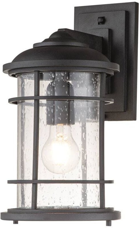 Elstead Feiss Lighthouse Außenwandlaterne Strukturiert Schwarz, IP44