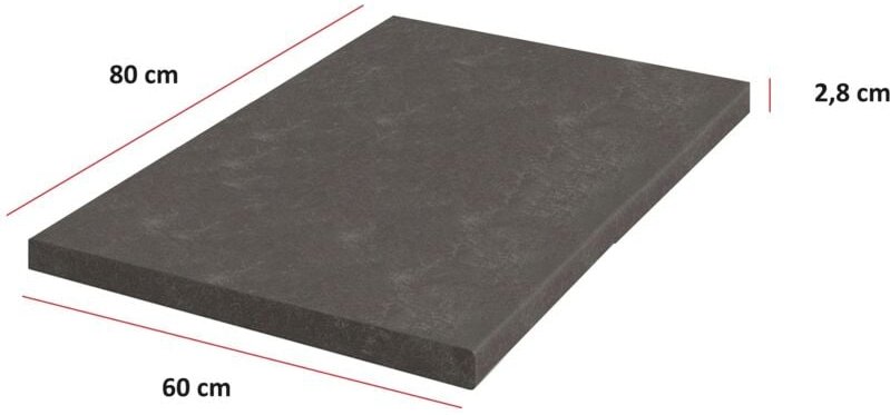 Thumbnail - Küchen Preisbombe - Küchen Arbeitsplatte Metallic Brown 80 cm 28 mm Bianca Grey Rose Küchenzeile