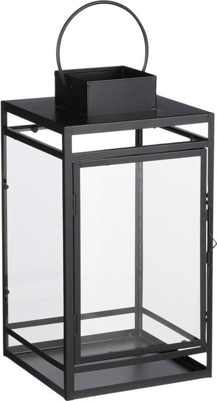 Mica Laterne Storm schwarz aus Eisen 36 x 19 x 19,5 cm Laterne