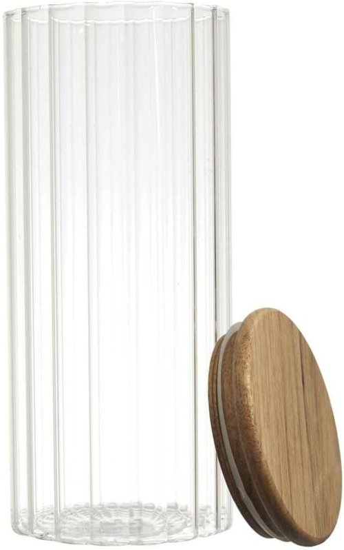 Arno Glasgefäß mit Akaziendeckel 1100 ml