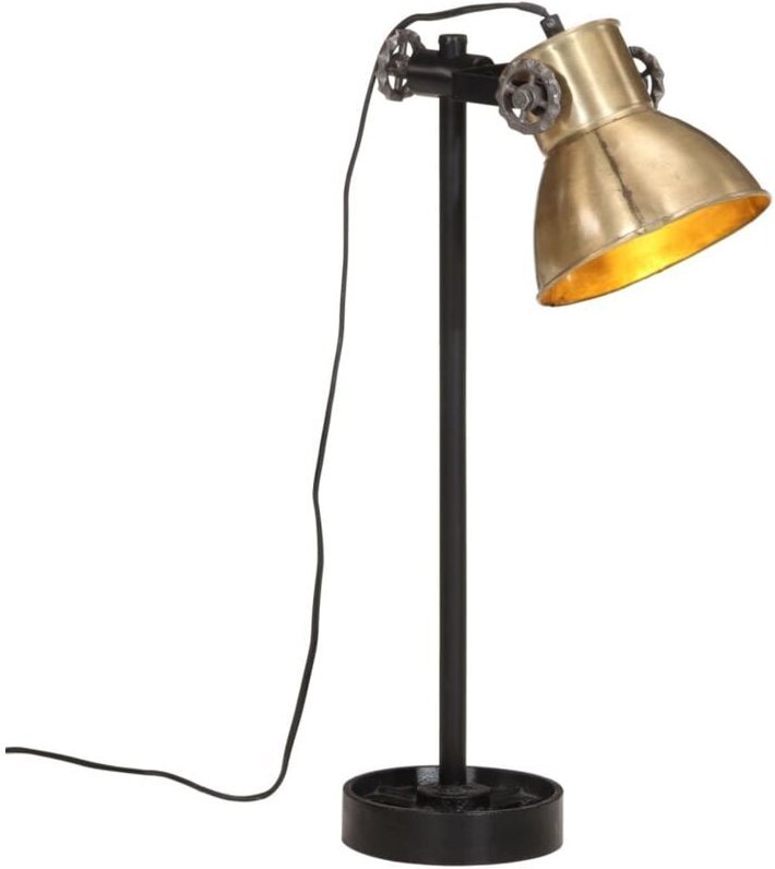 Schreibtischlampe 25 w Antik-Messing 15x15x55 cm E27 Vidaxl