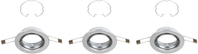 Brilo - led Einbauleuchte Einbaulampe 3er Set GU10 schwenkbar IP23 Ø8,6cm Alu ner