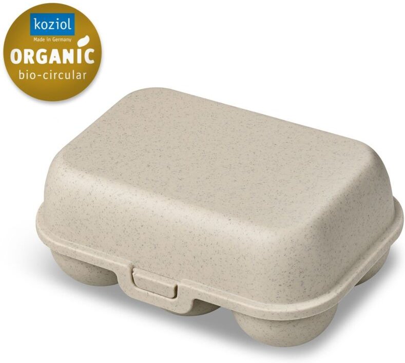 Koziol Eierbox Eggs To Go Mini, Aubewahrungsbehälter für Eier, Kunststoff, Nature Desert Sand, 7186700