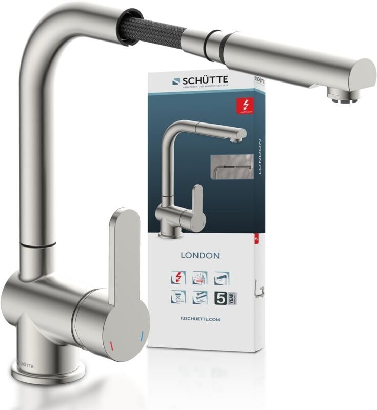 Kirchhoff Spültischarmatur nd london Edelstahloptik - Schütte