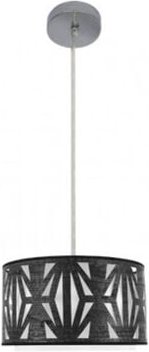 Senko - fabrilamp Hängeleuchte Modell Katerina 1lit xe27 Chrom/Holz Schwarz