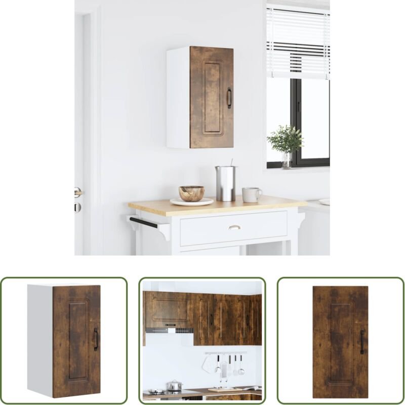 vidaXL Räuchereiche - Küchen-Hängeschrank Kalmar Räuchereiche Holzwerkstoff