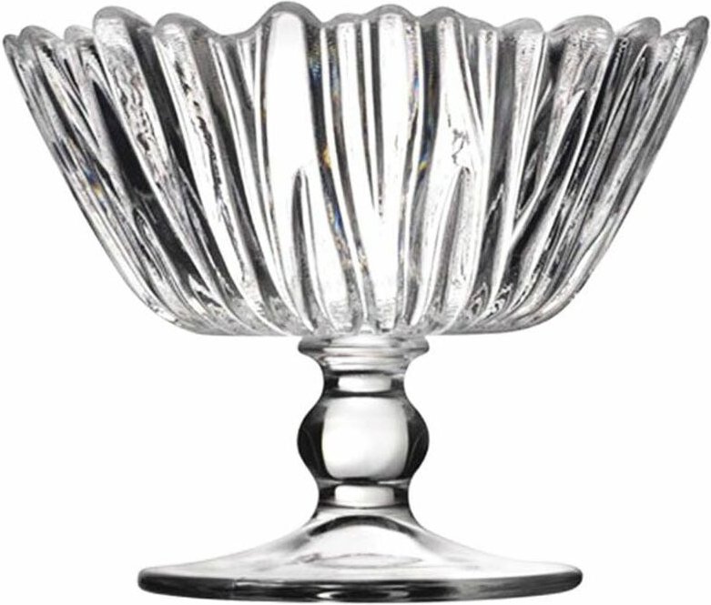 Pasabahce - Dajar Schale auf dem Fuss Aurora Glas, Transparent, 14 x 10,7 cm