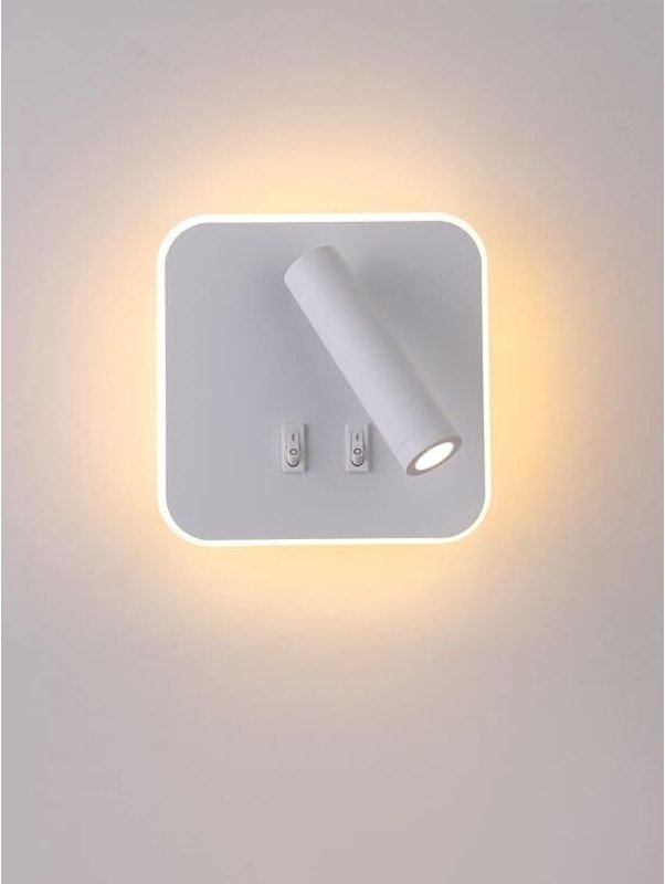 Verstellbare Nachttischlampe, Wandleuchte, Hotel-Wandleuchte, Flur-Wandleuchte mit Schalter, 12 W, warmweiß