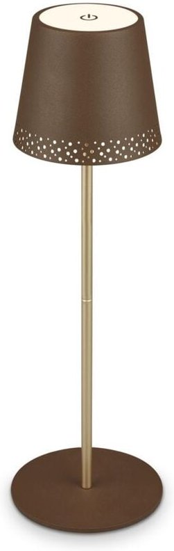 Thumbnail - Briloner - led Akku-Tischleuchte Tischlampe verstellbar IP44 braun gold rgb innen außen