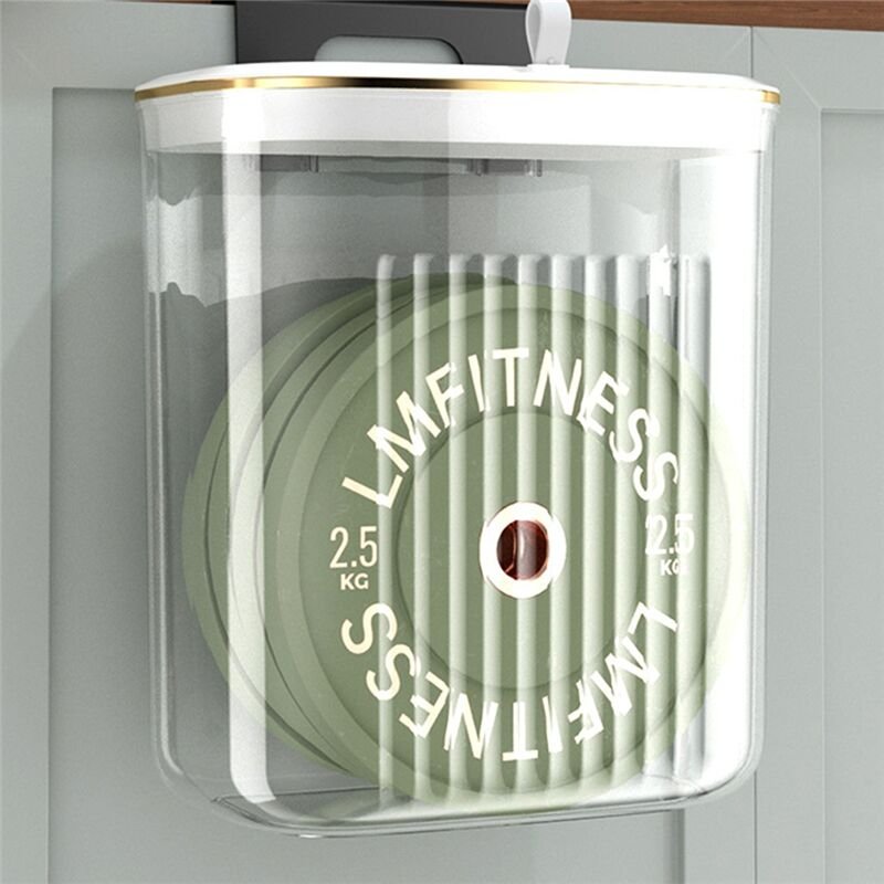 Tlily - 9L Abdeckung Wand Montiert Mülleimer mit Deckel Abfall Bin Küche Schrank Tür Hängen Grün