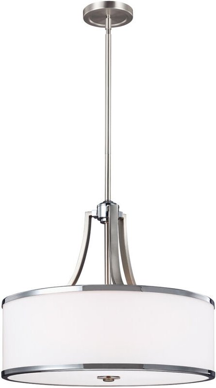 Prospect Park - 4 leichte runde Decke Anhänger Satin Nickel, Chrom, E27 - Elstead