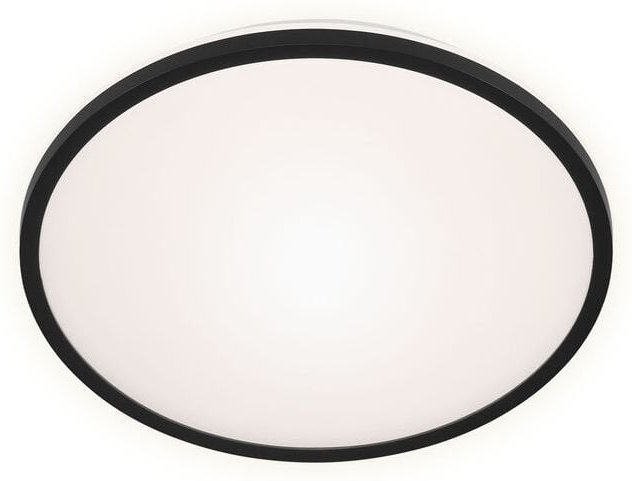 Brilo - led Deckenleuchte Deckenlampe Hintergrundbeleuchtung 15W Ø28cm schwarz ner