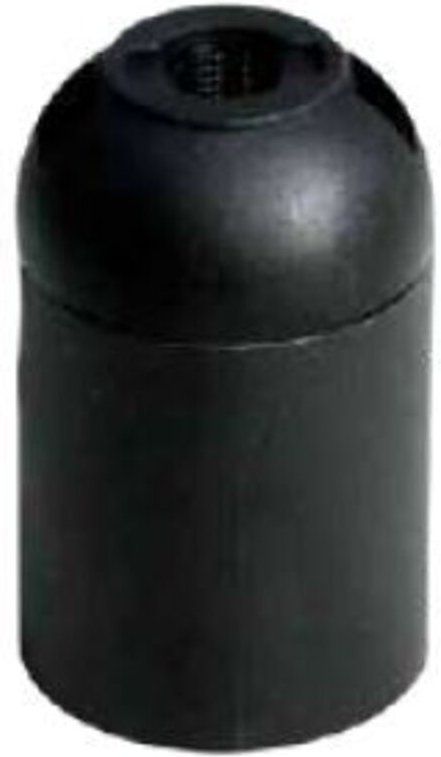 GSC - 101530005 Glatte thermoplastische Lampenfassung E27 Schwarz
