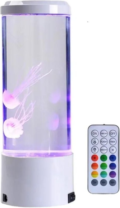 LED-Nachtlicht in Quallenform mit Fernbedienung, Stromversorgung über USB, bunte Beleuchtungsmodi für Büro, Heimdekorati...