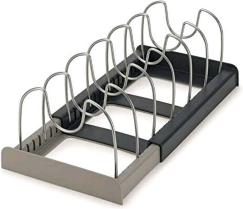 Ausziehbarer Küchenorganizer mit Schublade, aus Kunststoff, Küchenablage, Abtropfgestell für Geschirr und Pfannen