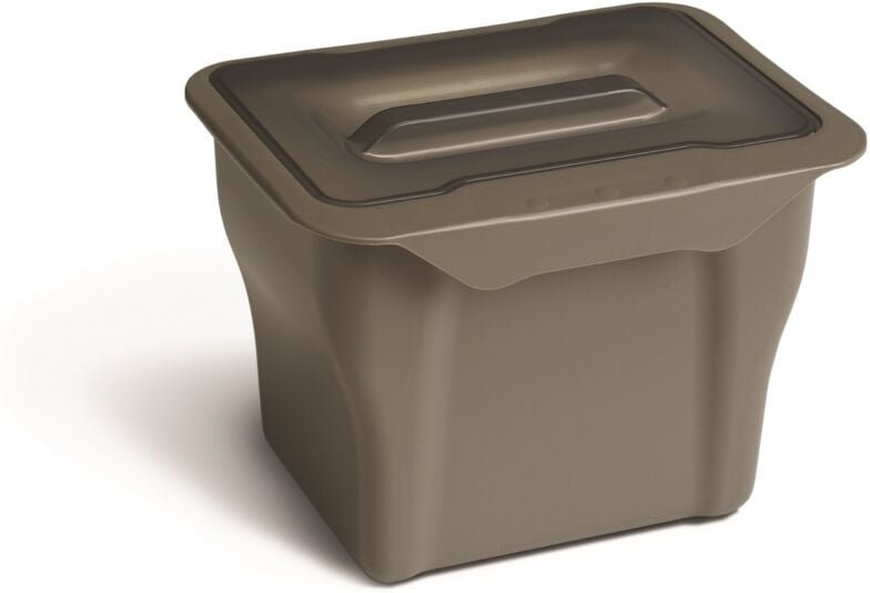 Victory - Abfallsammler Küchen-Box 5 Liter Grau Deckel transparent