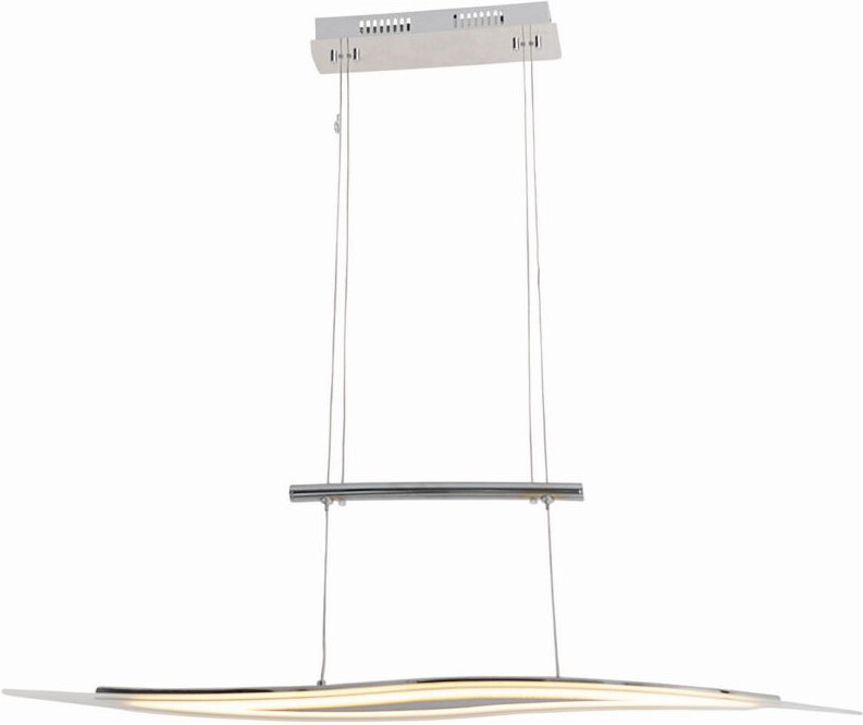 Naeve WAVE Dimmbare LED-Deckenleuchte mit Balken, Chrom, 3000 K