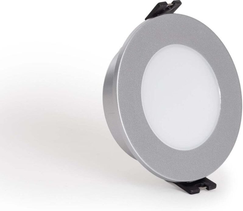 Efectoled - Downlight-Ring Rund IP65 für LED-Glühbirnen GU10 / GU5.3 Schnitt Ø75 mm Minus Silber