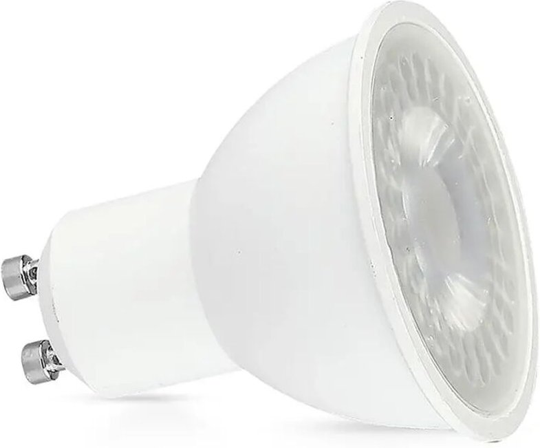 V-tac - Dimmbare LED-Strahler GU10 Linse 110° IP20 Weiß 7,5W 610 Lumen 3000K